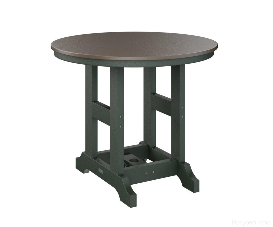 BGGCHF0038DBZGN-Berlin Gardens-Garden Classic 38" Round Table - Hammered Top - Dining Height-Bronze BG-Green BG-Pangaea Patio