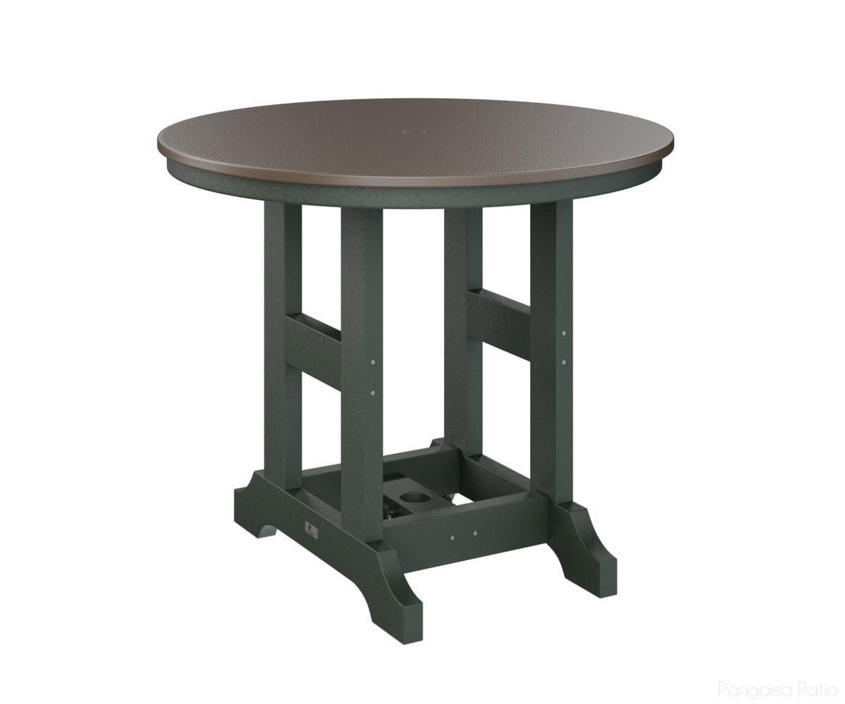 BGGCHF0038DBZGN-Berlin Gardens-Garden Classic 38" Round Table - Hammered Top - Dining Height-Bronze BG-Green BG-Pangaea Patio