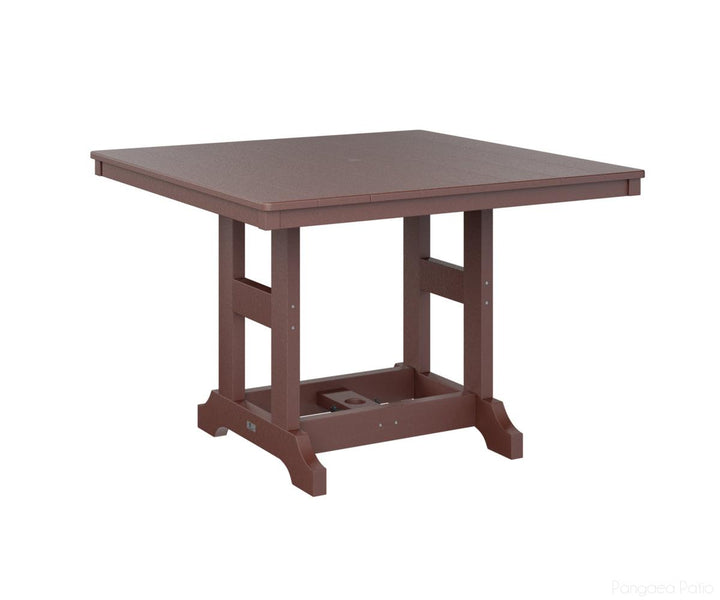 BGGCLT0044CBY-Berlin Gardens-Garden Classic 44" Square Table - Counter Height-Burgundy BG-Pangaea Patio
