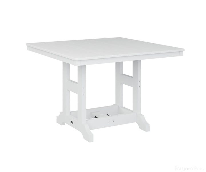 BGGCLT0044CWH-Berlin Gardens-Garden Classic 44" Square Table - Counter Height-White BG-Pangaea Patio