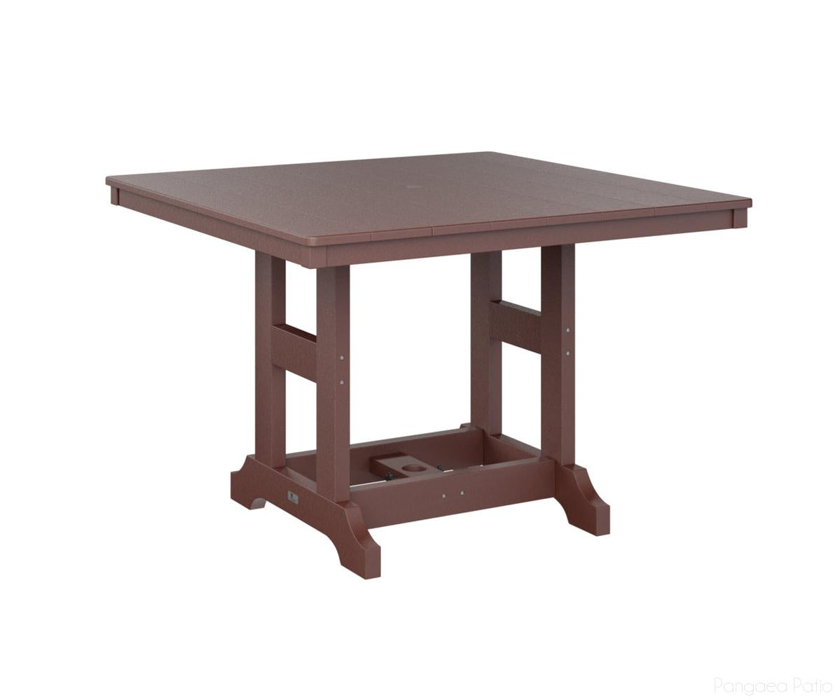 BGGCLT0044DBY-Berlin Gardens-Garden Classic 44" Square Table - Dining Height-Burgundy BG-Pangaea Patio