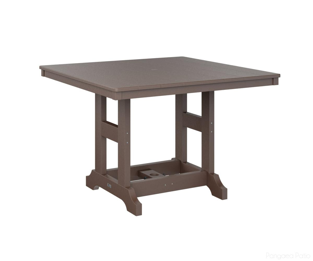 BGGCLT0044DCB-Berlin Gardens-Garden Classic 44" Square Table - Dining Height-Chocolate Brown BG-Pangaea Patio