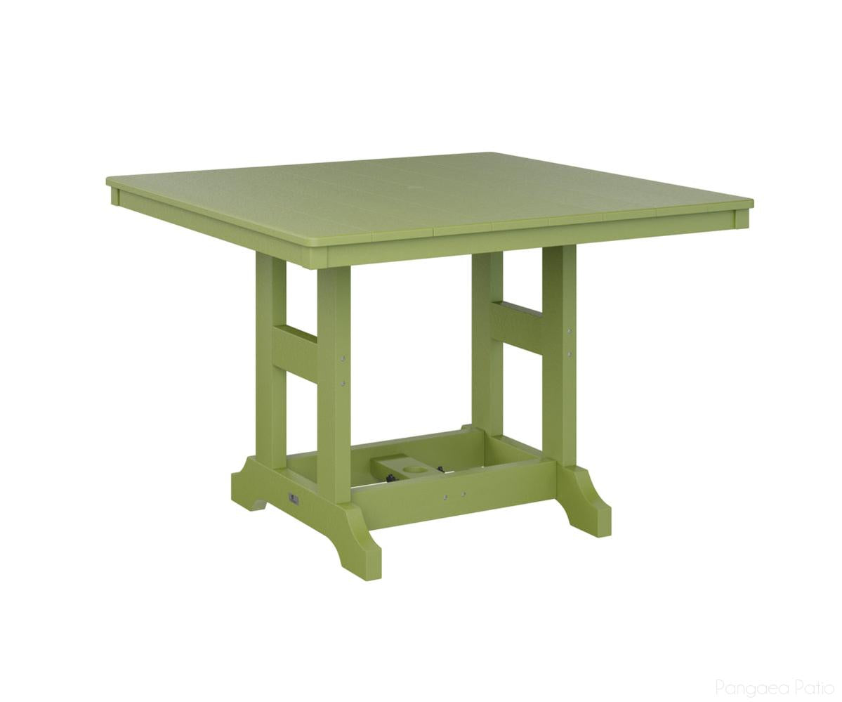 BGGCLT0044DKG-Berlin Gardens-Garden Classic 44" Square Table - Dining Height-Kiwi Green BG-Pangaea Patio