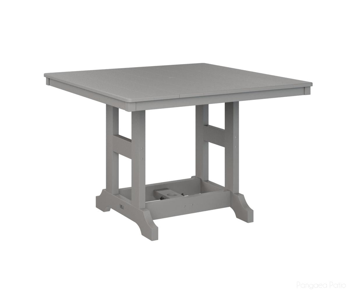 BGGCLT0044DLG-Berlin Gardens-Garden Classic 44" Square Table - Dining Height-Light Gray BG-Pangaea Patio