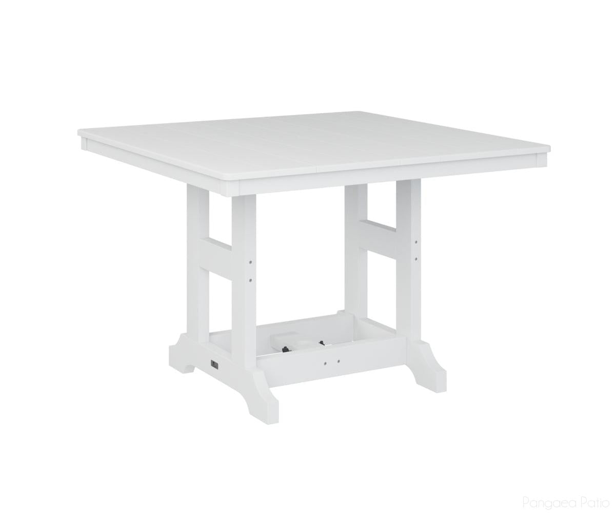 BGGCLT0044DWH-Berlin Gardens-Garden Classic 44" Square Table - Dining Height-White BG-Pangaea Patio