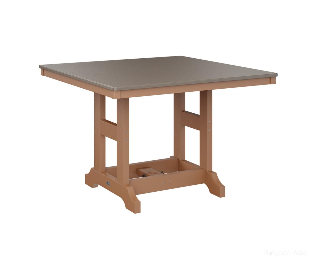 BGGCHF0044BBZCD-Berlin Gardens-Garden Classic 44" Square Table - Hammered Top - Bar Height-Bronze BG-Cedar BG-Pangaea Patio