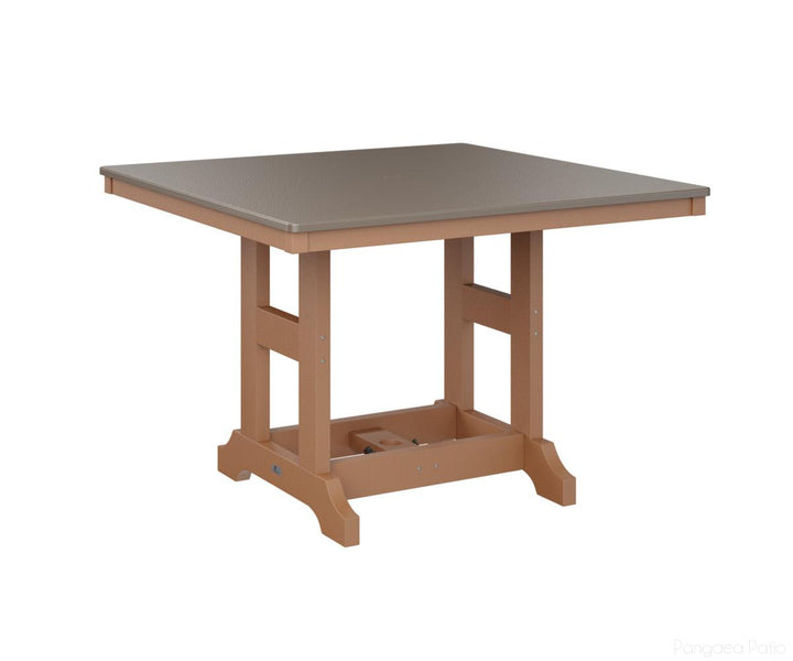 BGGCHF0044BBZCD-Berlin Gardens-Garden Classic 44" Square Table - Hammered Top - Bar Height-Bronze BG-Cedar BG-Pangaea Patio