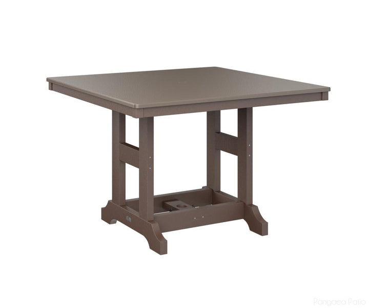 BGGCHF0044BBZCB-Berlin Gardens-Garden Classic 44" Square Table - Hammered Top - Bar Height-Bronze BG-Chocolate Brown BG-Pangaea Patio