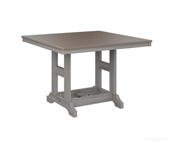 BGGCHF0044BBZDG-Berlin Gardens-Garden Classic 44" Square Table - Hammered Top - Bar Height-Bronze BG-Driftwood Gray BG-Pangaea Patio