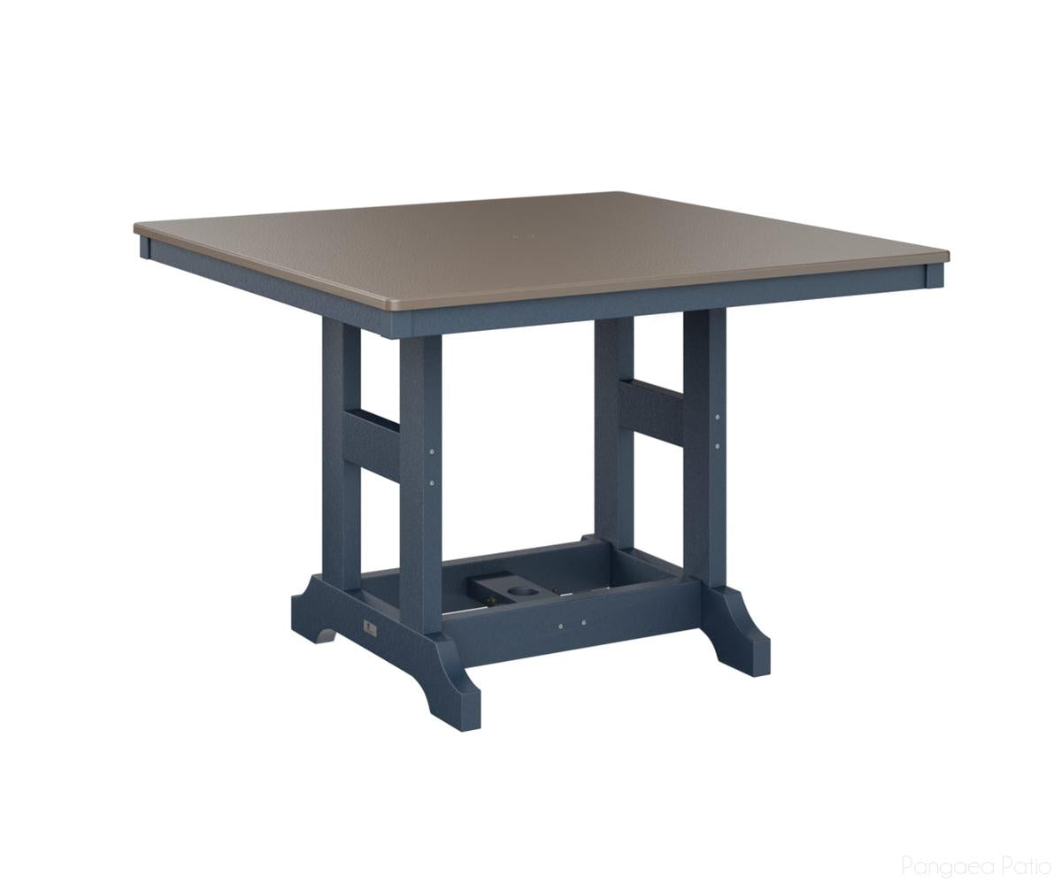 BGGCHF0044BBZNB-Berlin Gardens-Garden Classic 44" Square Table - Hammered Top - Bar Height-Bronze BG-Navy Blue BG-Pangaea Patio