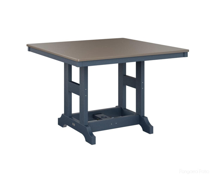 BGGCHF0044BBZNB-Berlin Gardens-Garden Classic 44" Square Table - Hammered Top - Bar Height-Bronze BG-Navy Blue BG-Pangaea Patio