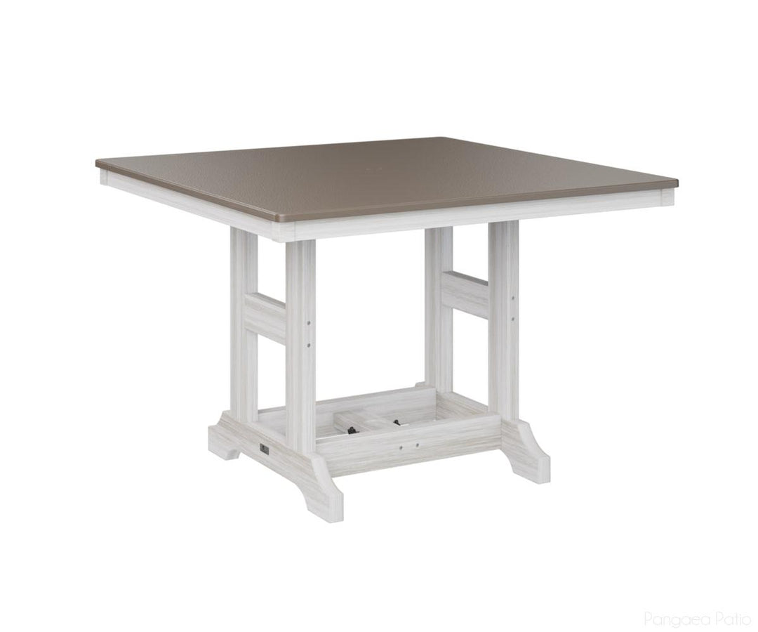 BGGCHF0044BBZSE-Berlin Gardens-Garden Classic 44" Square Table - Hammered Top - Bar Height-Bronze BG-Seashell BG-Pangaea Patio