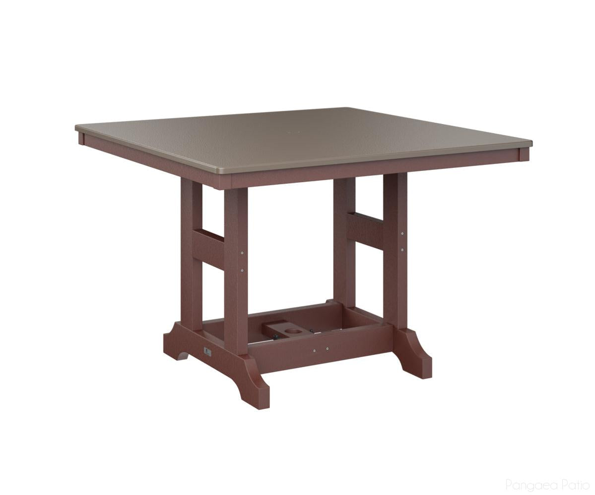 BGGCHF0044CBZBY-Berlin Gardens-Garden Classic 44" Square Table - Hammered Top - Counter Height-Bronze BG-Burgundy BG-Pangaea Patio