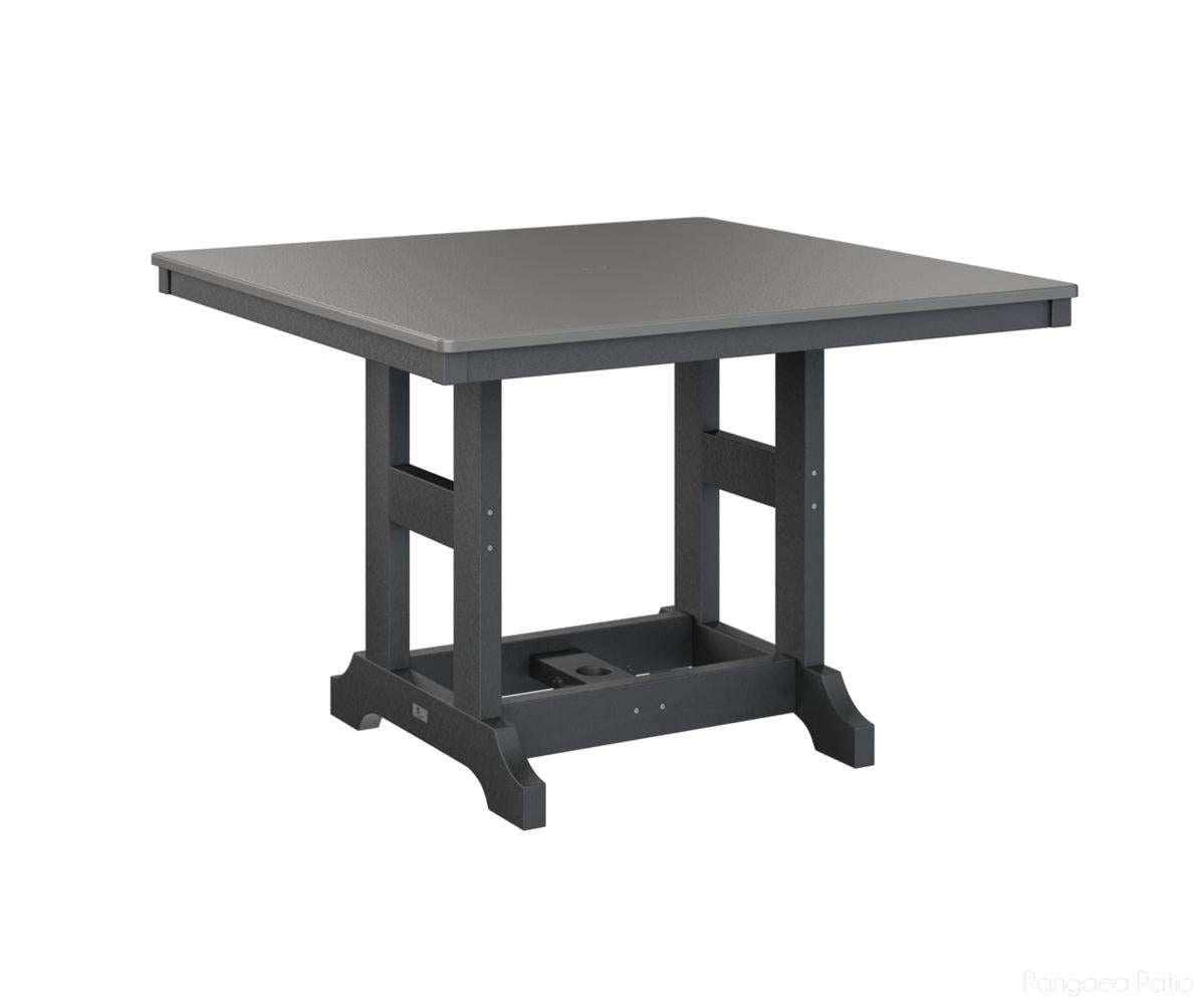 BGGCHF0044DSTBK-Berlin Gardens-Garden Classic 44" Square Table - Hammered Top - Dining Height-Stainless BG-Black BG-Pangaea Patio