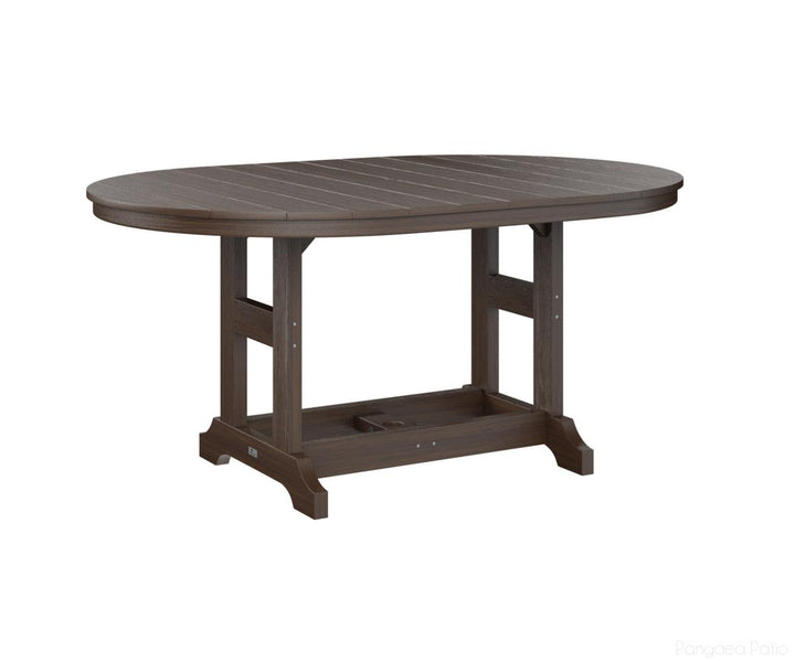 BGGCST4464CBW-Berlin Gardens-Garden Classic 44" x 64" Oblong Table - Counter Height-Brazilian Walnut BG-Pangaea Patio