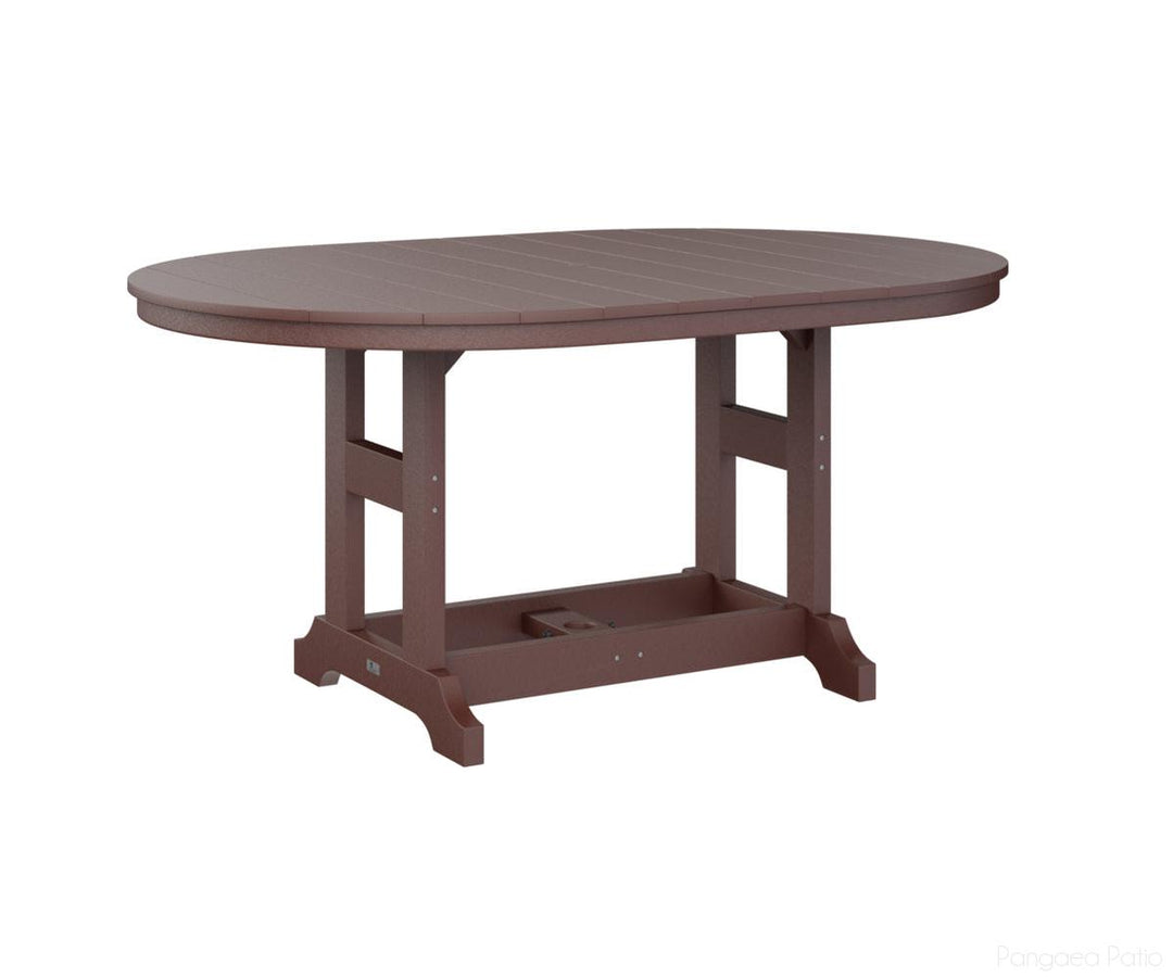 BGGCST4464CBY-Berlin Gardens-Garden Classic 44" x 64" Oblong Table - Counter Height-Burgundy BG-Pangaea Patio