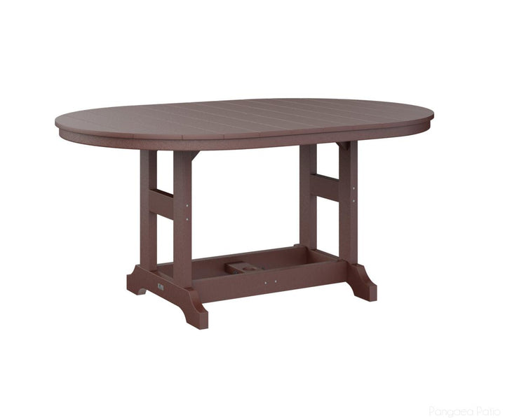 BGGCST4464CBY-Berlin Gardens-Garden Classic 44" x 64" Oblong Table - Counter Height-Burgundy BG-Pangaea Patio
