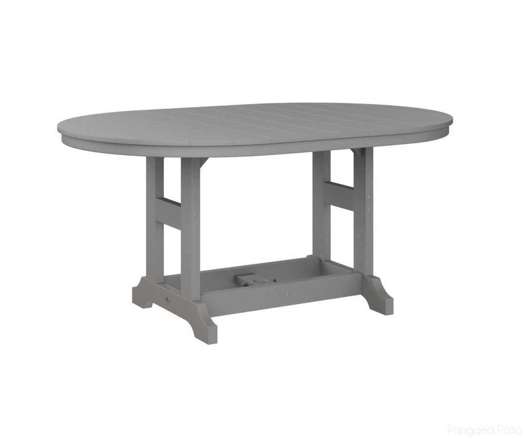 BGGCST4464CLG-Berlin Gardens-Garden Classic 44" x 64" Oblong Table - Counter Height-Light Gray BG-Pangaea Patio