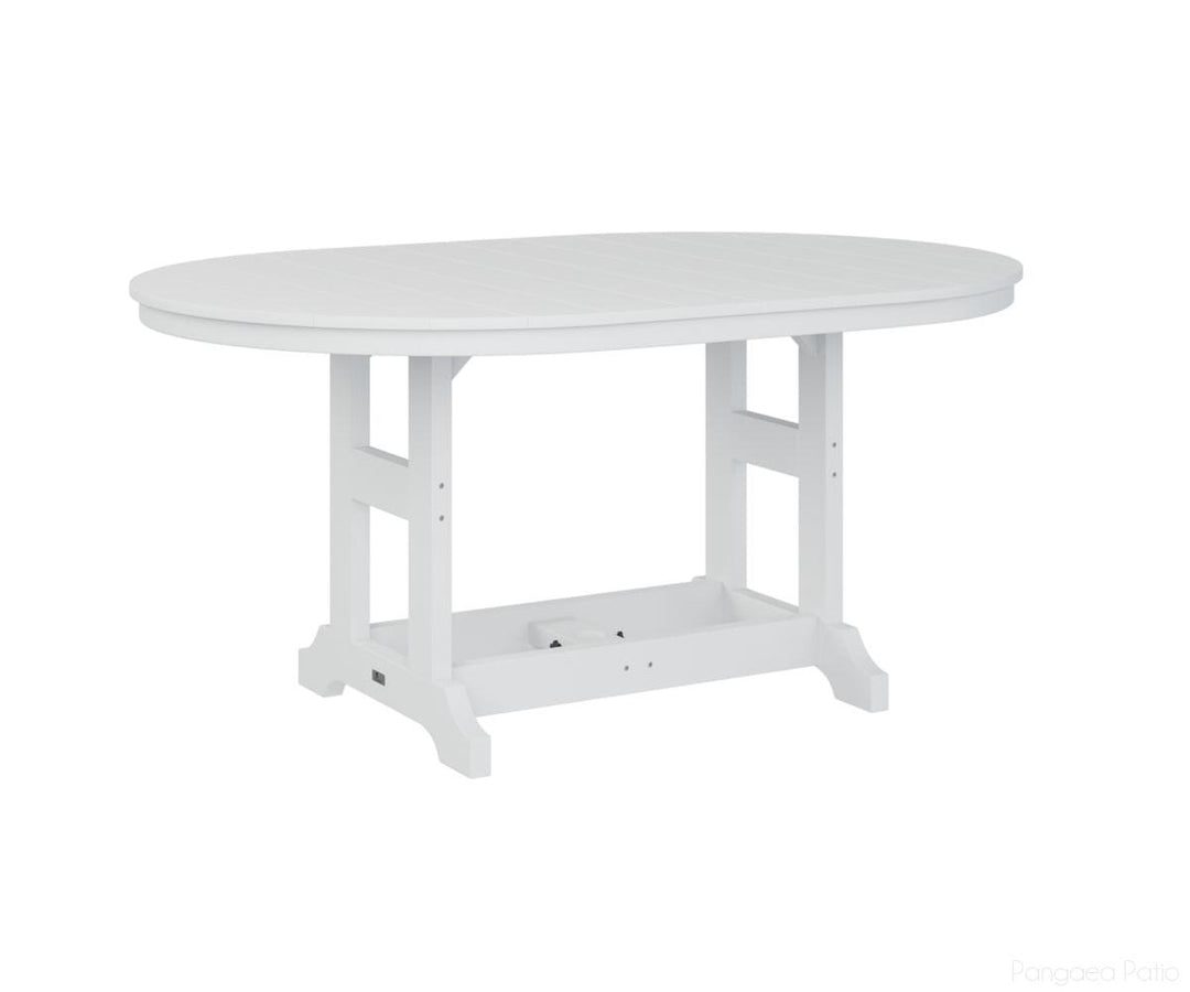 BGGCST4464CWH-Berlin Gardens-Garden Classic 44" x 64" Oblong Table - Counter Height-White BG-Pangaea Patio