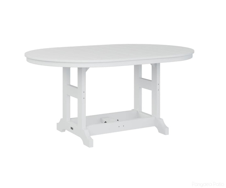 BGGCST4464CWH-Berlin Gardens-Garden Classic 44" x 64" Oblong Table - Counter Height-White BG-Pangaea Patio