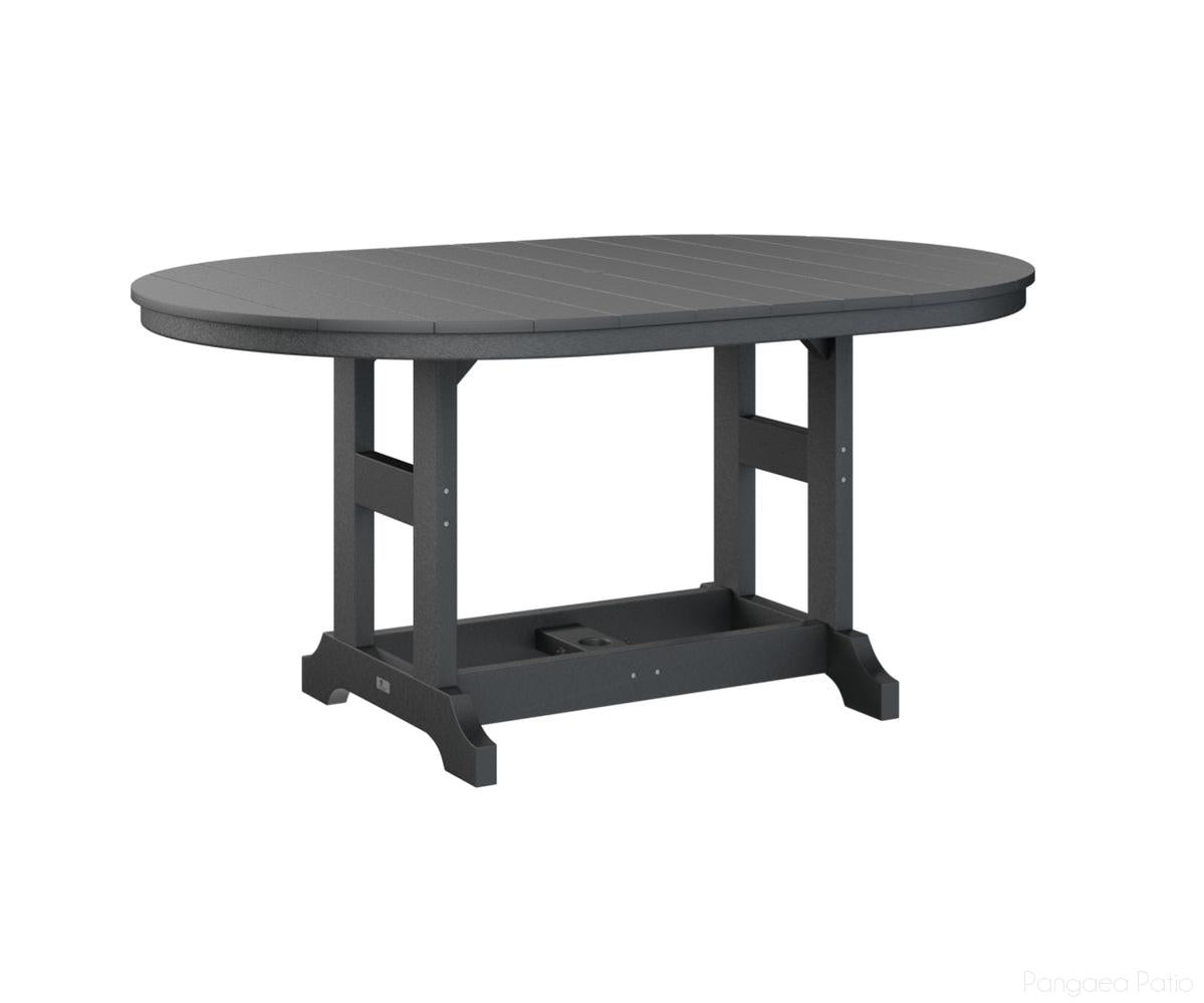 BGGCST4464DBK-Berlin Gardens-Garden Classic 44" x 64" Oblong Table - Dining Height-Black BG-Pangaea Patio