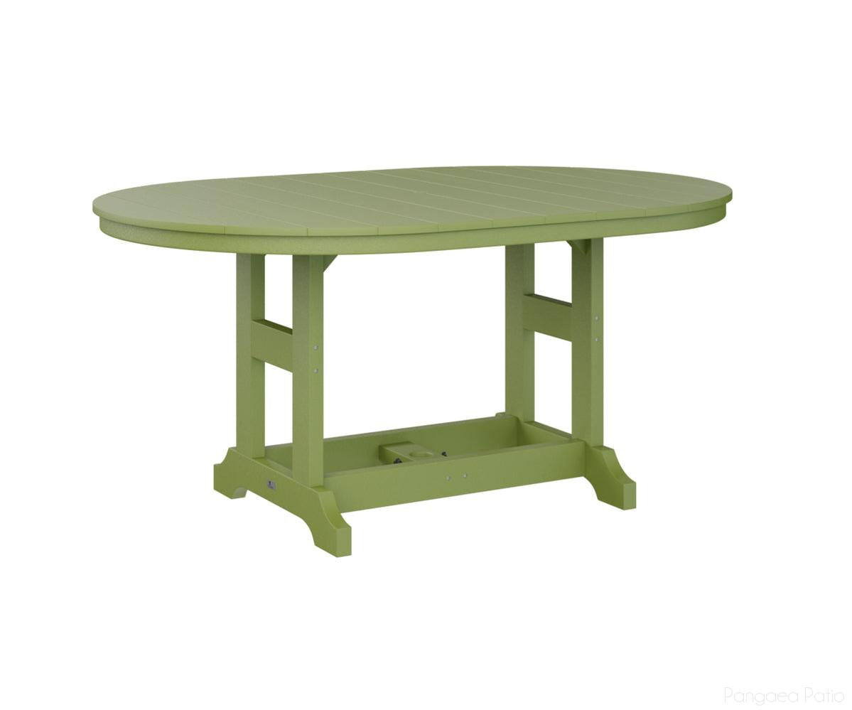 BGGCST4464DKG-Berlin Gardens-Garden Classic 44" x 64" Oblong Table - Dining Height-Kiwi Green BG-Pangaea Patio