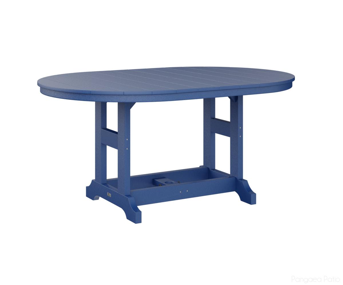 BGGCST4464DPB-Berlin Gardens-Garden Classic 44" x 64" Oblong Table - Dining Height-Pacific Blue BG-Pangaea Patio