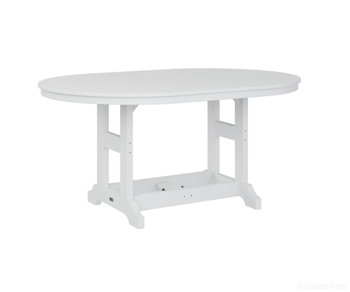 BGGCST4464DWH-Berlin Gardens-Garden Classic 44" x 64" Oblong Table - Dining Height-White BG-Pangaea Patio