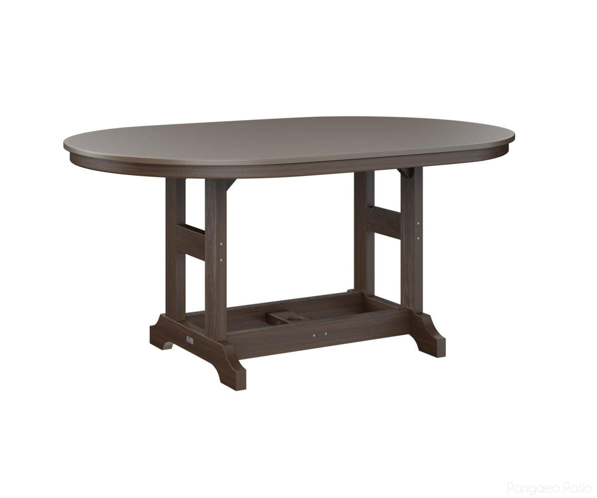 BGGCHF4464BBZBW-Berlin Gardens-Garden Classic 44" x 64" Oblong Table - Hammered Top - Bar Height-Bronze BG-Brazilian Walnut BG-Pangaea Patio