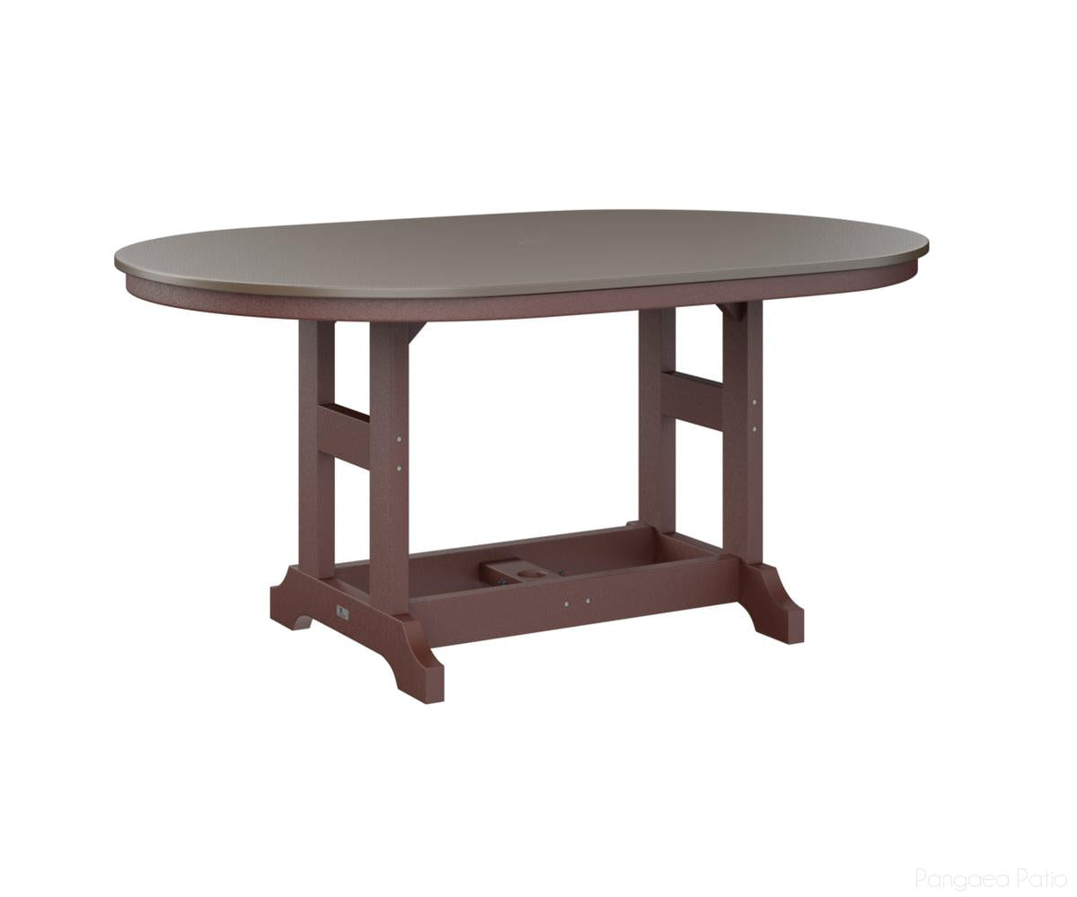 BGGCHF4464BBZBY-Berlin Gardens-Garden Classic 44" x 64" Oblong Table - Hammered Top - Bar Height-Bronze BG-Burgundy BG-Pangaea Patio