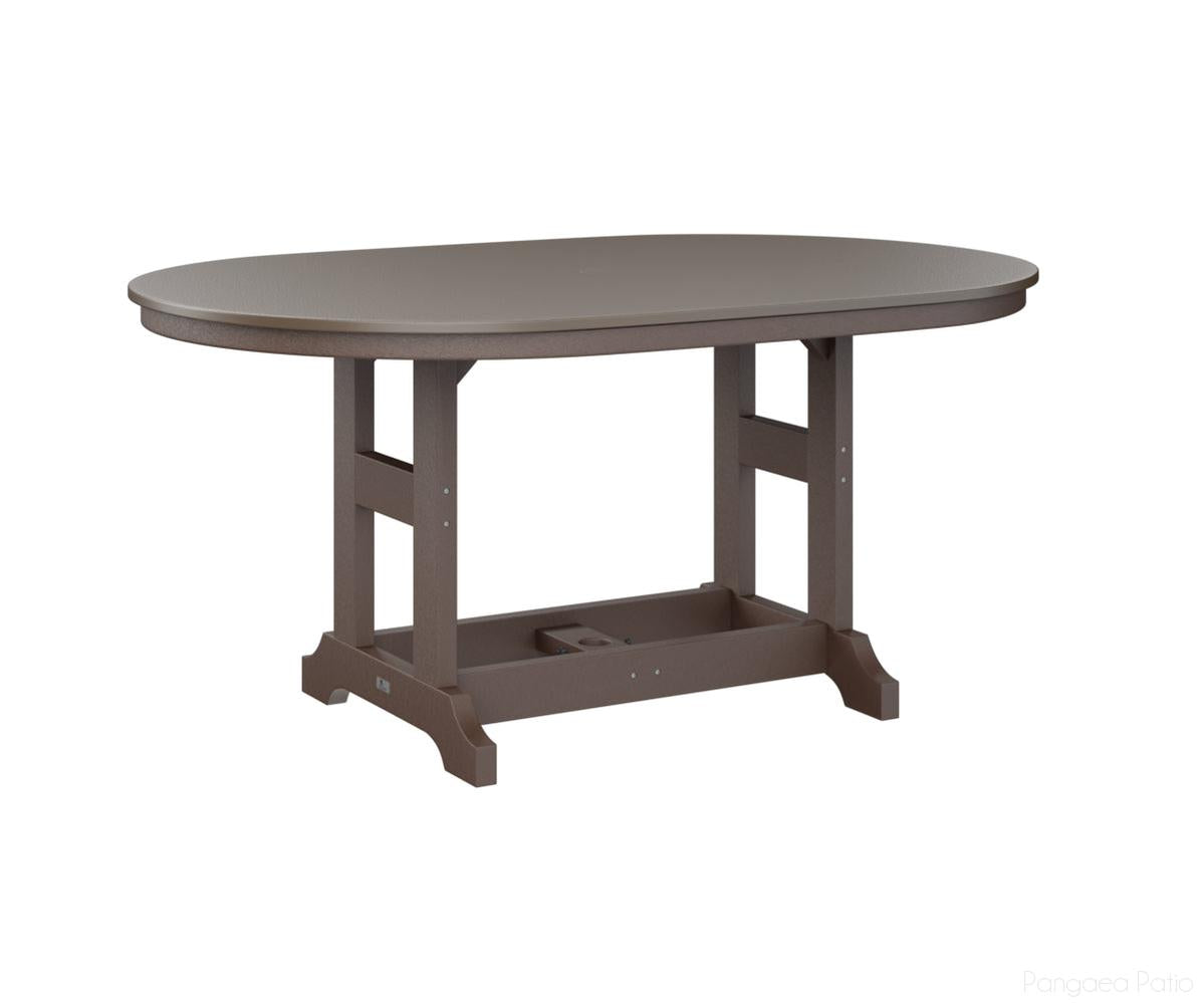 BGGCHF4464BBZCB-Berlin Gardens-Garden Classic 44" x 64" Oblong Table - Hammered Top - Bar Height-Bronze BG-Chocolate Brown BG-Pangaea Patio