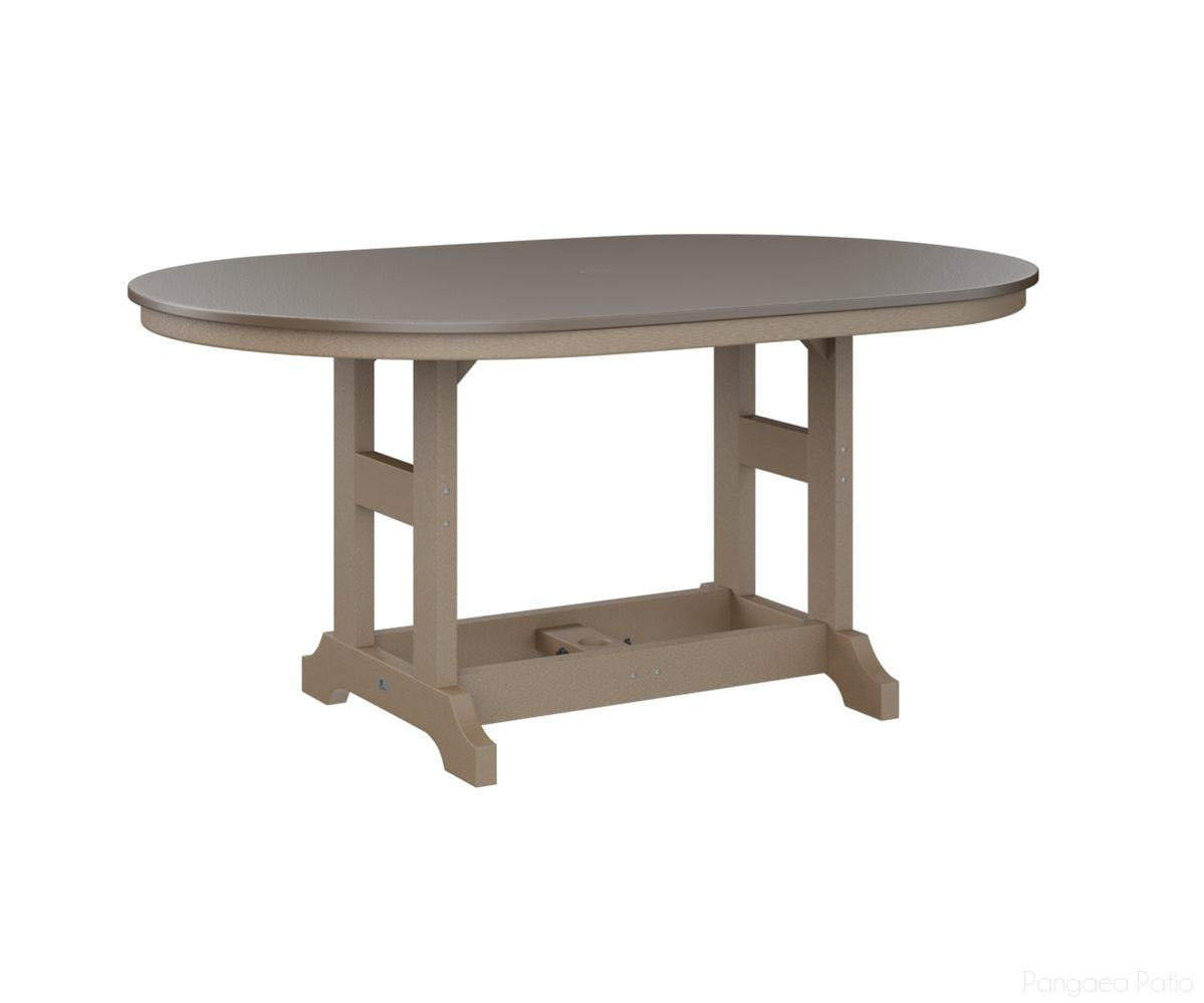 BGGCHF4464BBZWW-Berlin Gardens-Garden Classic 44" x 64" Oblong Table - Hammered Top - Bar Height-Bronze BG-Weatherwood BG-Pangaea Patio