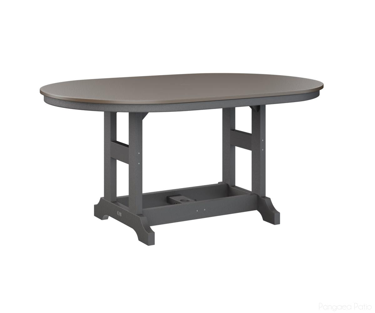 BGGCHF4464CBZSG-Berlin Gardens-Garden Classic 44" x 64" Oblong Table - Hammered Top - Counter Height-Bronze BG-Smoke Gray BG-Pangaea Patio