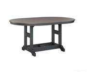 BGGCHF4464DBZBK-Berlin Gardens-Garden Classic 44" x 64" Oblong Table - Hammered Top - Dining Height-Bronze BG-Black BG-Pangaea Patio