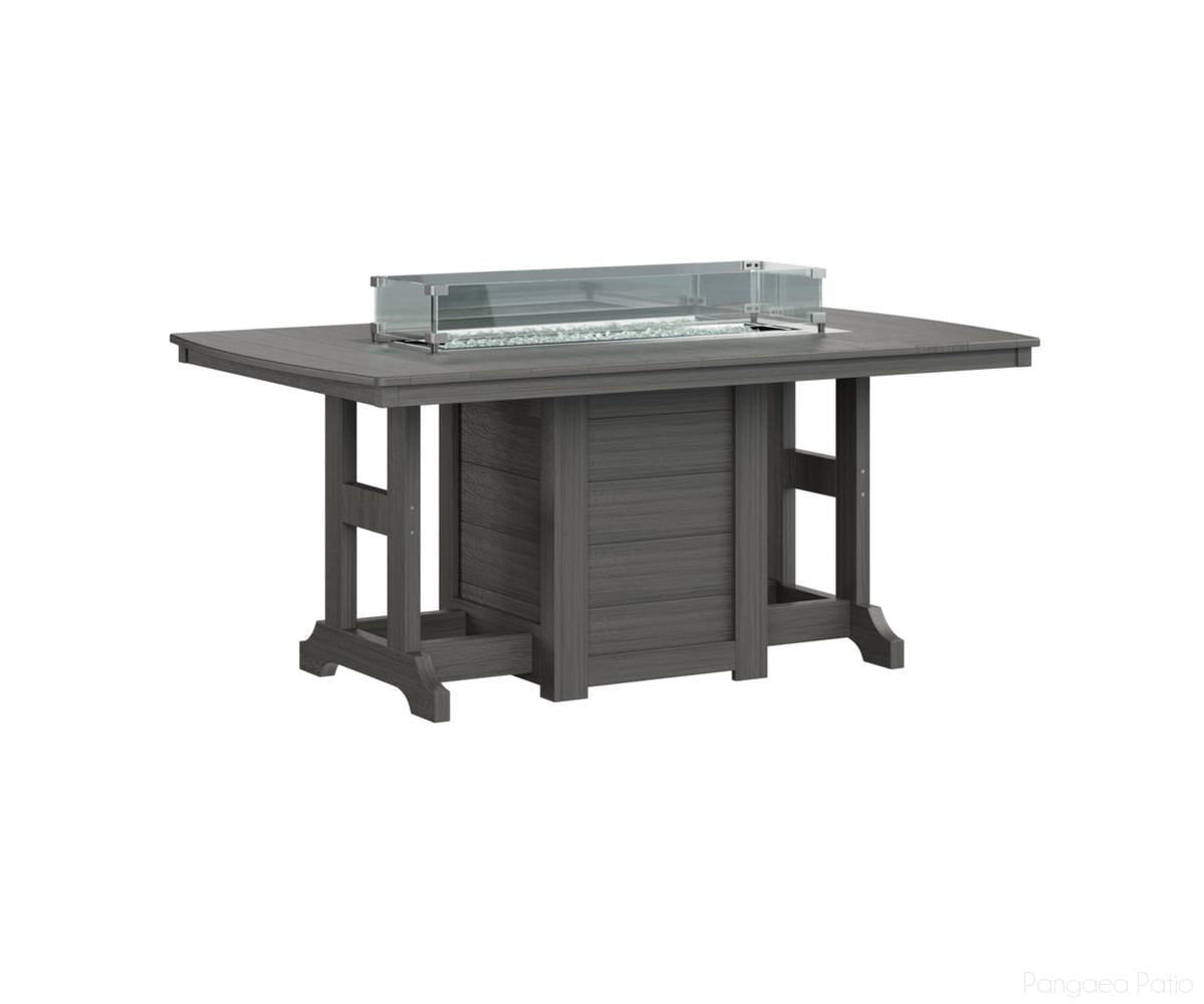 BGGCFT4472BCG-Berlin Gardens-Garden Classic 44" x 72" Rectangular Fire Table - Bar Height-Coastal Gray BG-Pangaea Patio