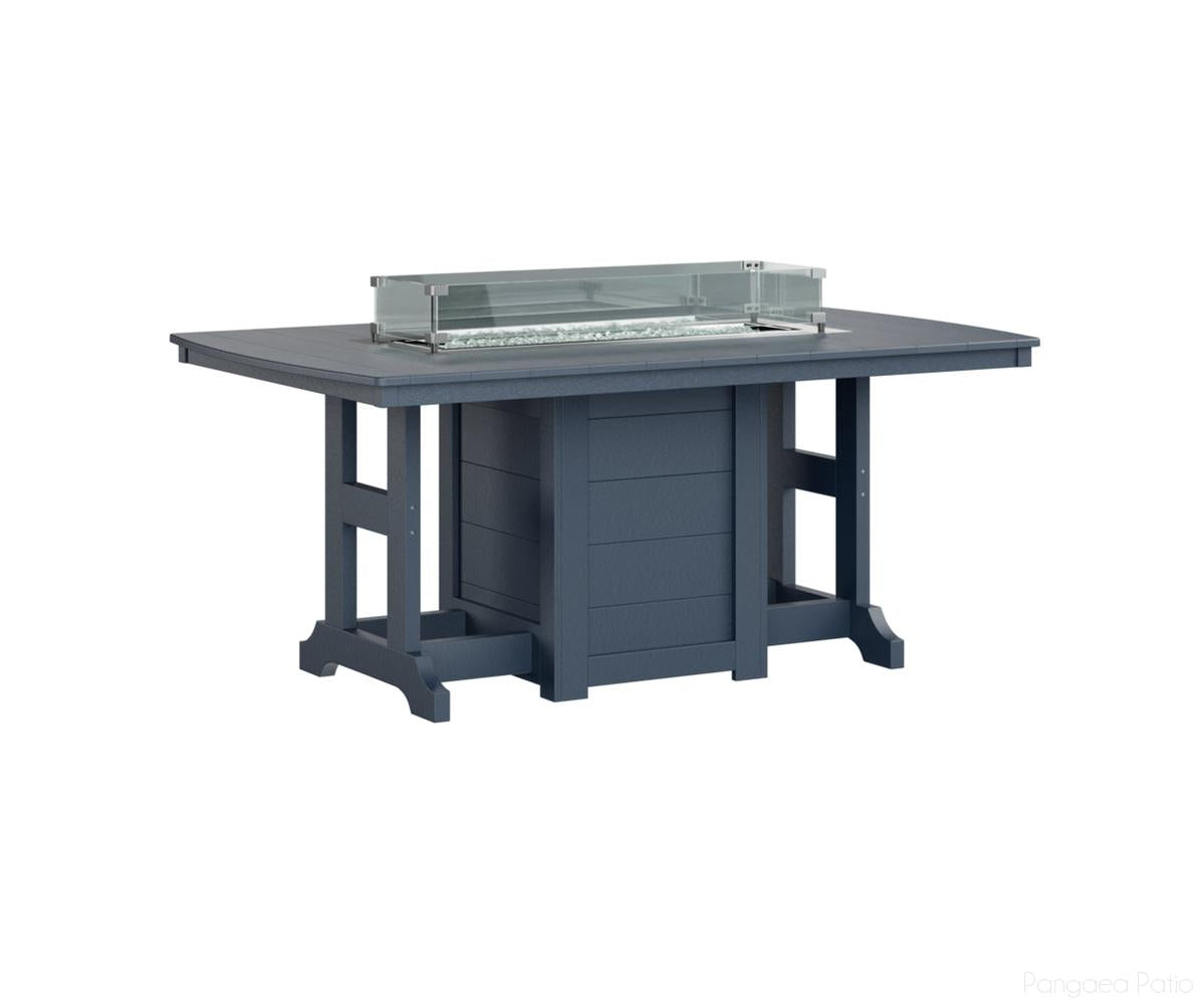 BGGCFT4472BNB-Berlin Gardens-Garden Classic 44" x 72" Rectangular Fire Table - Bar Height-Navy Blue BG-Pangaea Patio