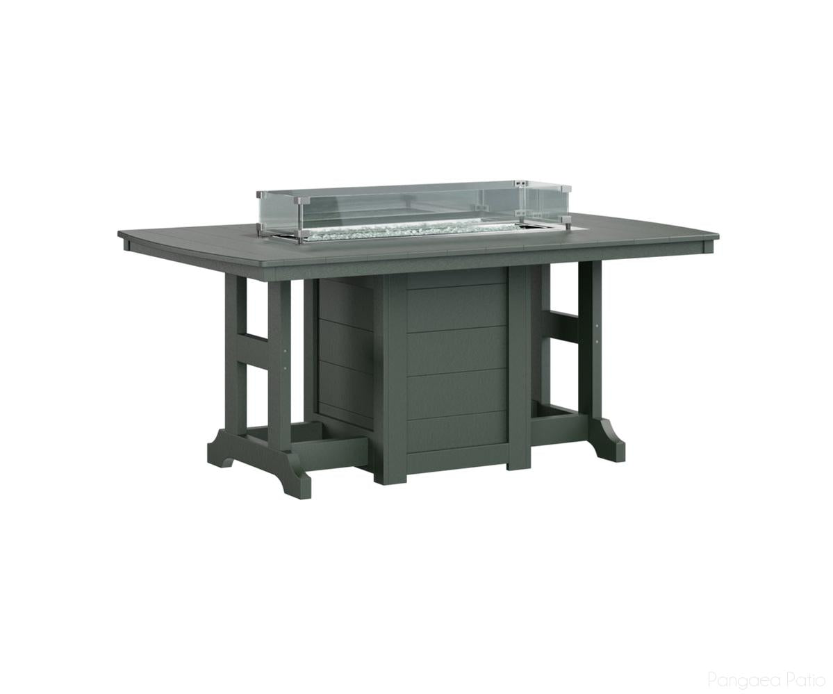 BGGCFT4472CGN-Berlin Gardens-Garden Classic 44" x 72" Rectangular Fire Table - Counter Height-Green BG-Pangaea Patio