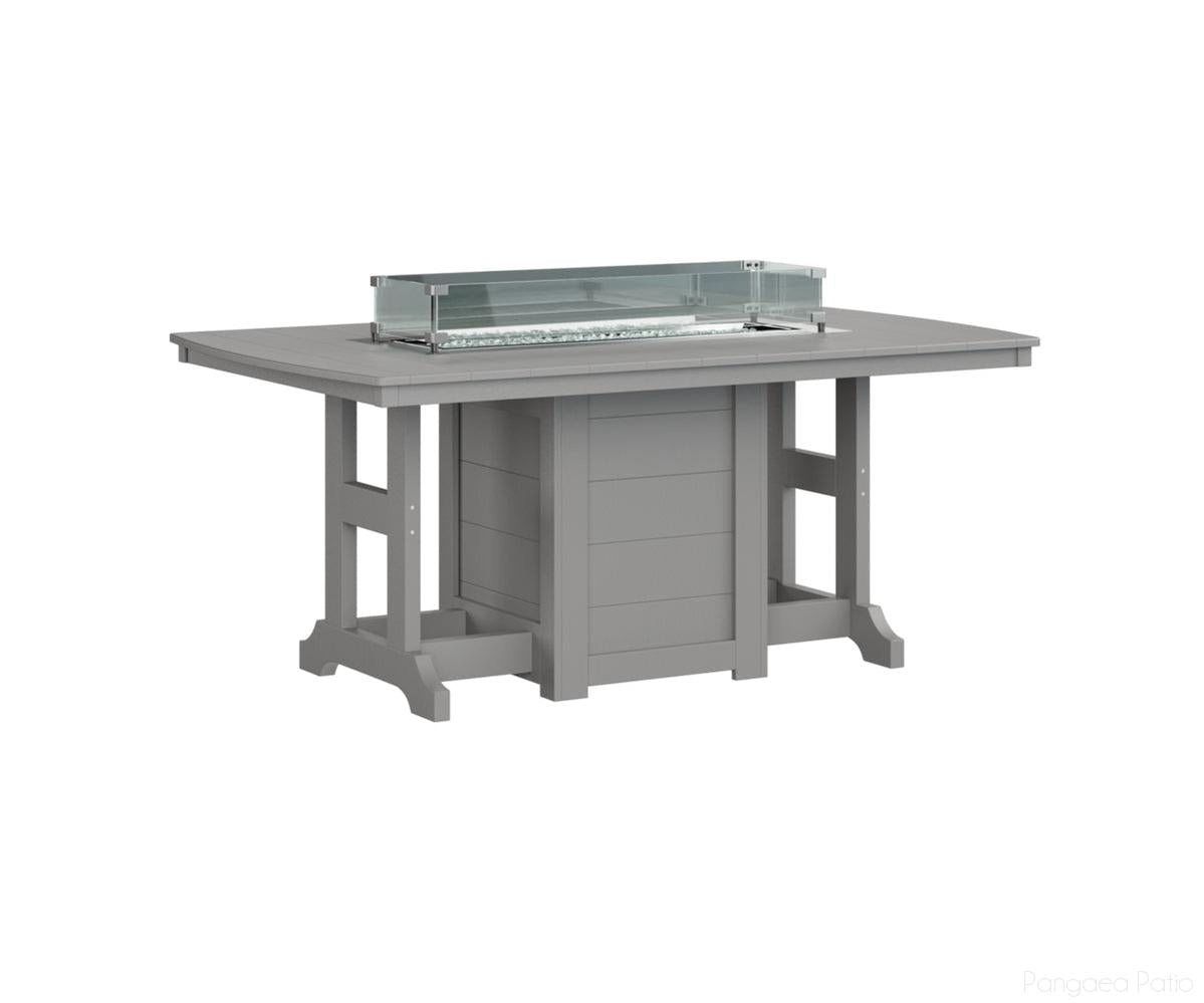 BGGCFT4472CLG-Berlin Gardens-Garden Classic 44" x 72" Rectangular Fire Table - Counter Height-Light Gray BG-Pangaea Patio