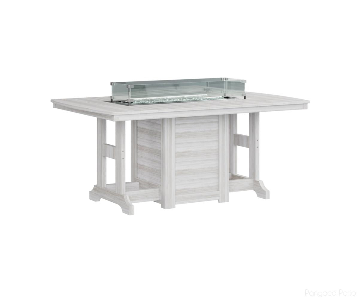 BGGCFT4472CSE-Berlin Gardens-Garden Classic 44" x 72" Rectangular Fire Table - Counter Height-Seashell BG-Pangaea Patio