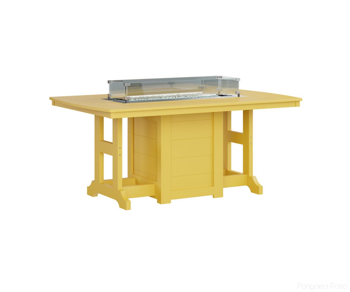 BGGCFT4472CSY-Berlin Gardens-Garden Classic 44" x 72" Rectangular Fire Table - Counter Height-Sunburst Yellow BG-Pangaea Patio