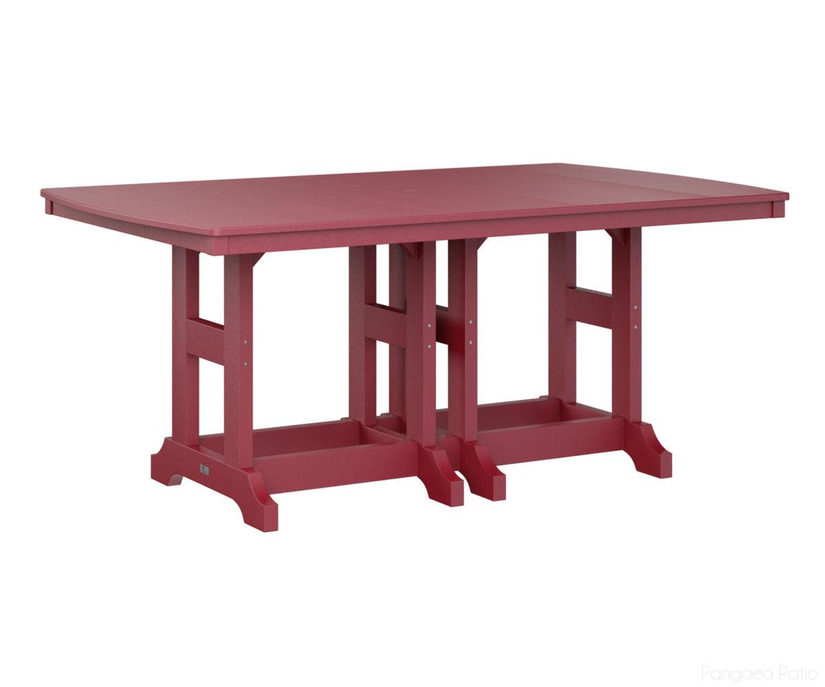 BGGCIT4472DSR-Berlin Gardens-Garden Classic 44" x 72" Rectangular Table - Dining Height-Scarlet Red BG-Pangaea Patio