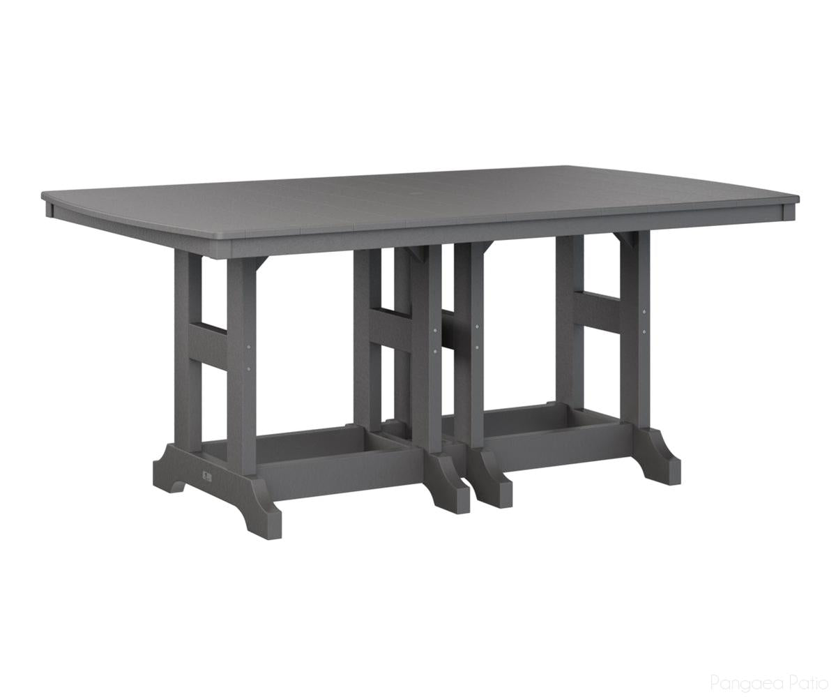 BGGCIT4472DSG-Berlin Gardens-Garden Classic 44" x 72" Rectangular Table - Dining Height-Smoke Gray BG-Pangaea Patio