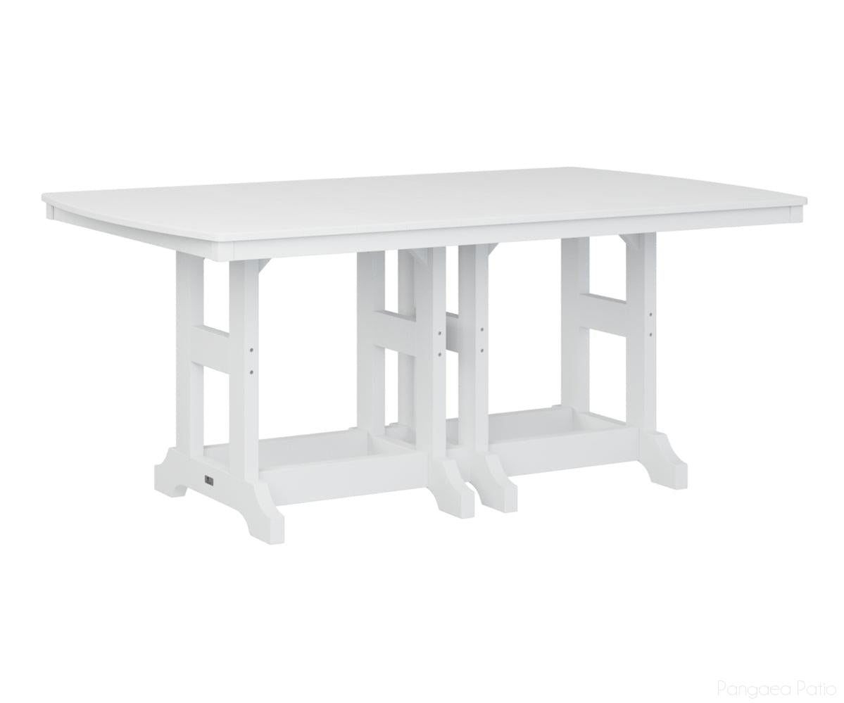 BGGCIT4472DWH-Berlin Gardens-Garden Classic 44" x 72" Rectangular Table - Dining Height-White BG-Pangaea Patio