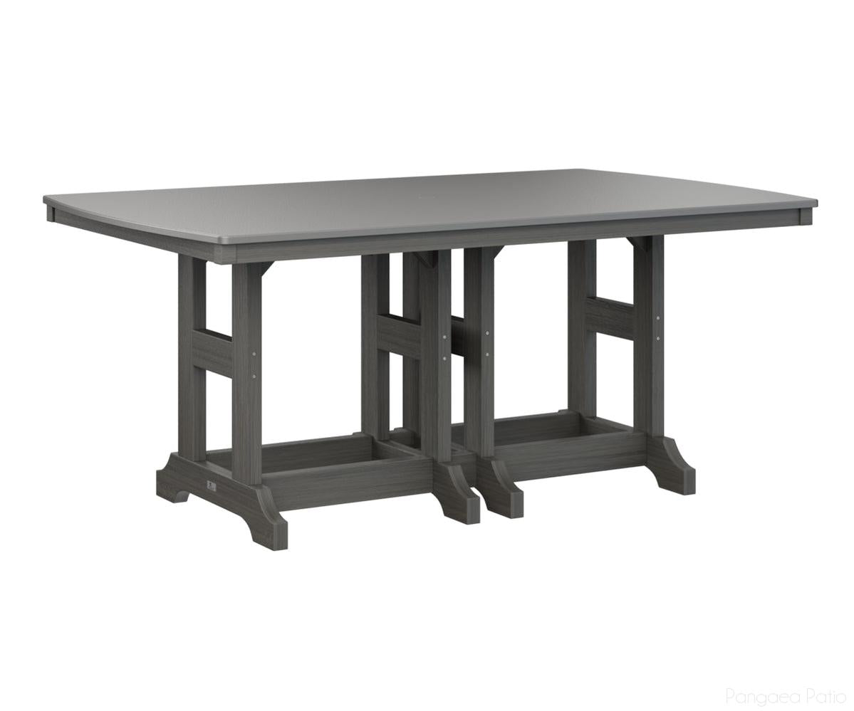 BGGCHF4472BSTCG-Berlin Gardens-Garden Classic 44" x 72" Rectangular Table - Hammered Top - Bar Height-Stainless BG-Coastal Gray BG-Pangaea Patio