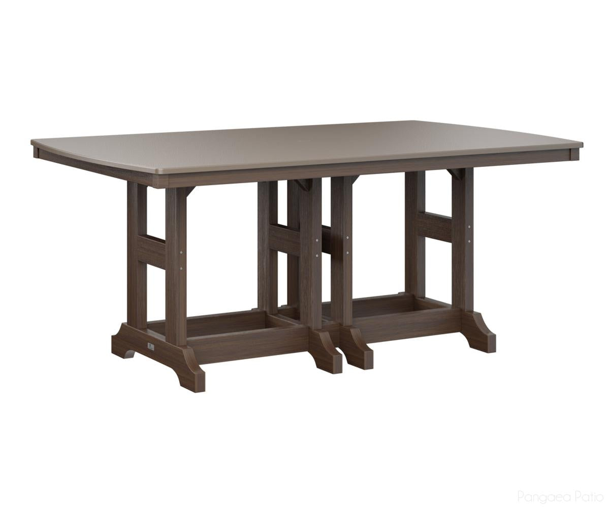 BGGCHF4472CBZBW-Berlin Gardens-Garden Classic 44" x 72" Rectangular Table - Hammered Top - Counter Height-Bronze BG-Brazilian Walnut BG-Pangaea Patio