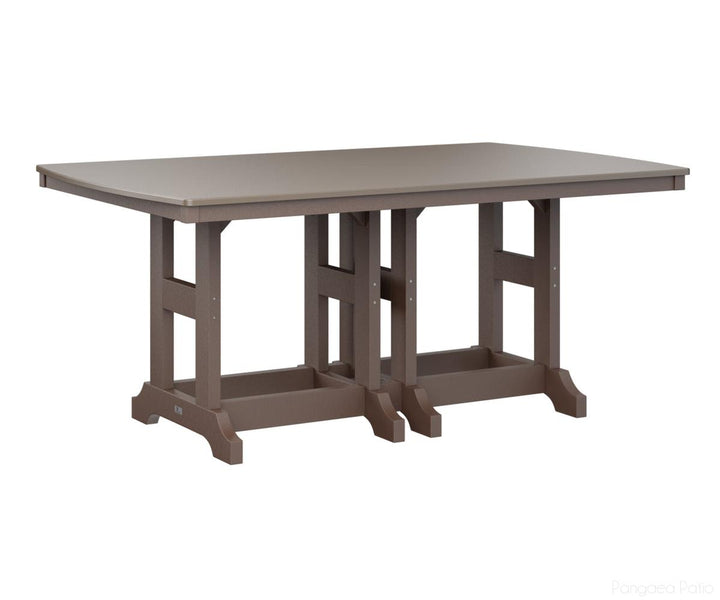 BGGCHF4472CBZCB-Berlin Gardens-Garden Classic 44" x 72" Rectangular Table - Hammered Top - Counter Height-Bronze BG-Chocolate Brown BG-Pangaea Patio