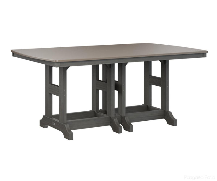 BGGCHF4472CBZCG-Berlin Gardens-Garden Classic 44" x 72" Rectangular Table - Hammered Top - Counter Height-Bronze BG-Coastal Gray BG-Pangaea Patio