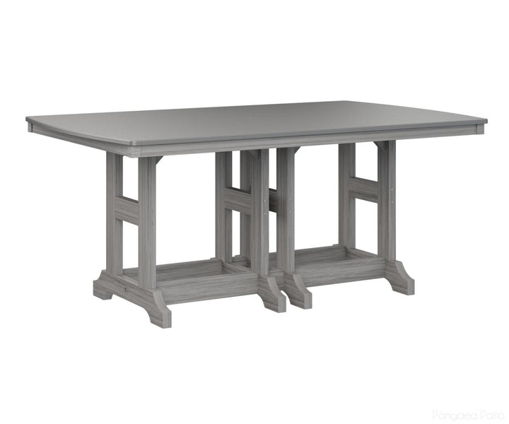 BGGCHF4472CSTDG-Berlin Gardens-Garden Classic 44" x 72" Rectangular Table - Hammered Top - Counter Height-Stainless BG-Driftwood Gray BG-Pangaea Patio
