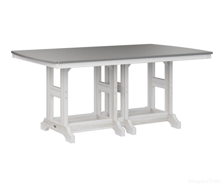 BGGCHF4472CSTSE-Berlin Gardens-Garden Classic 44" x 72" Rectangular Table - Hammered Top - Counter Height-Stainless BG-Seashell BG-Pangaea Patio