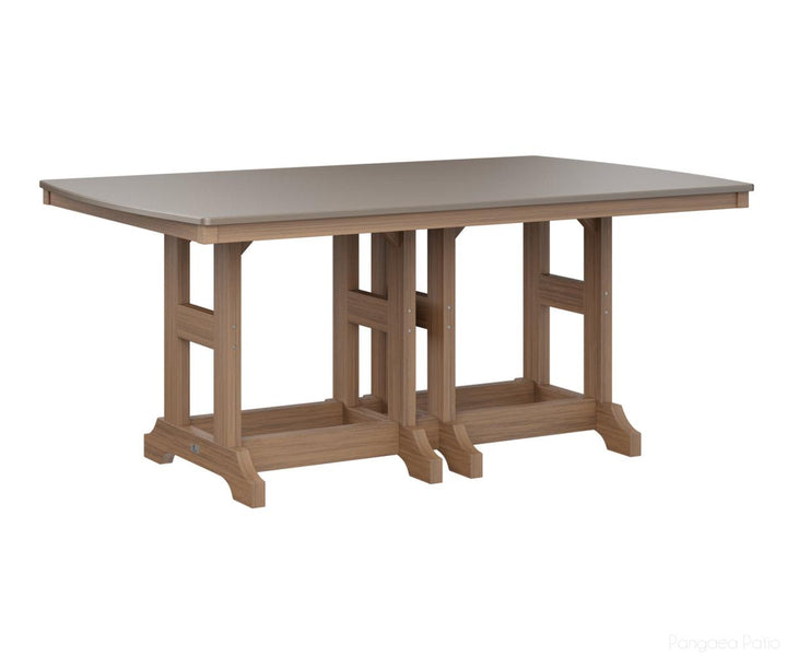 BGGCHF4472DBZAM-Berlin Gardens-Garden Classic 44" x 72" Rectangular Table - Hammered Top - Dining Height-Bronze BG-Antique Mahogany BG-Pangaea Patio